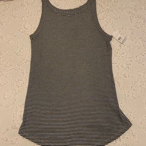 Black and white stripe tank